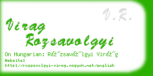 virag rozsavolgyi business card